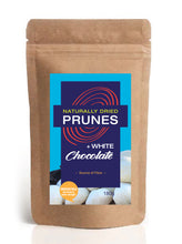 Load image into Gallery viewer, Naturally Dried Prunes + White Chocolate - 180g