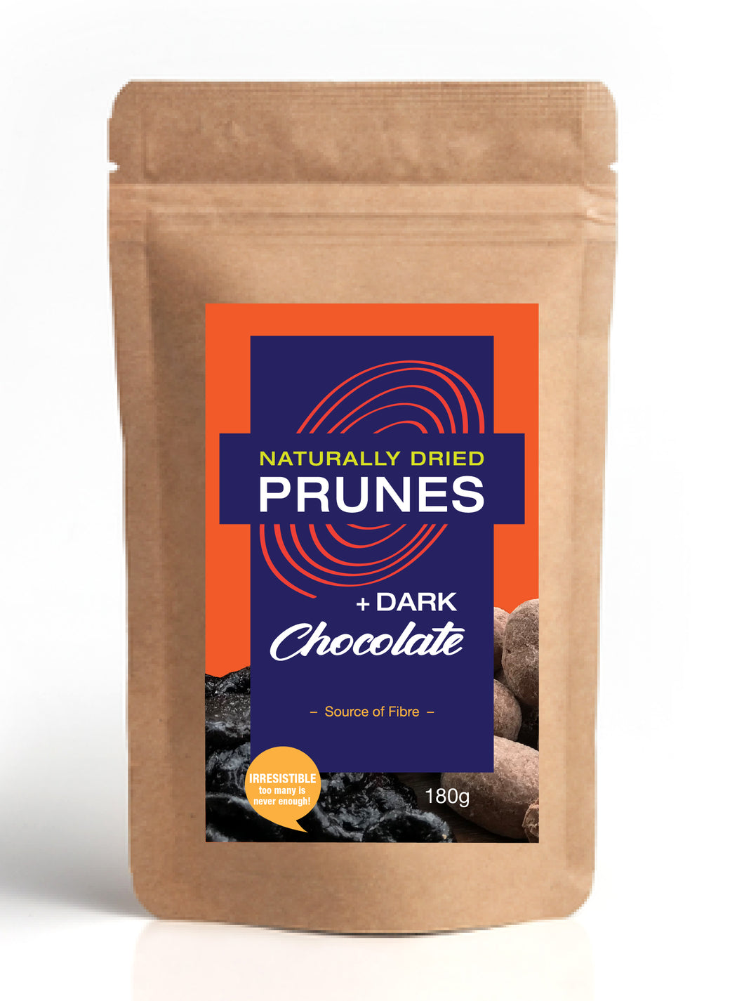 Naturally Dried Prunes + Dark Chocolate - 180g