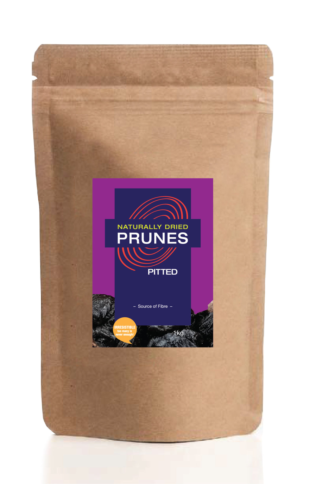Naturally Dried Pitted Prunes -  1kg
