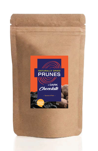 1kg Chocolate Coated Naturally Dried Prunes