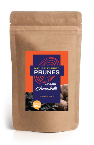 Naturally Dried Prunes + Chocolate - 500g